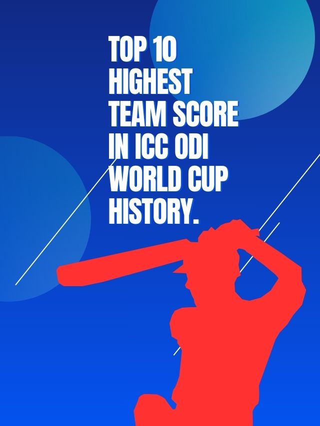 Top 10 Highest Team Score In ICC ODI World Cup History.