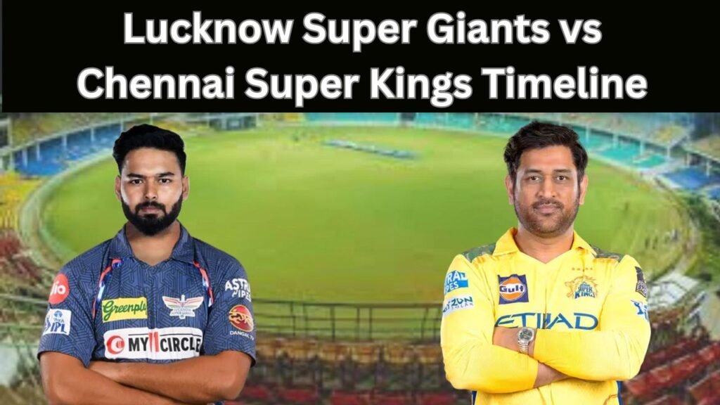 Lucknow Super Giants vs Chennai Super Kings Timeline